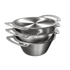 nöni™ Lightning 4.5L Deep Rondeau, Skillet-Lid & 27cm Steamer Set (Limited Production Run,)