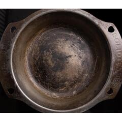Scratched iron pans are perfectly okay