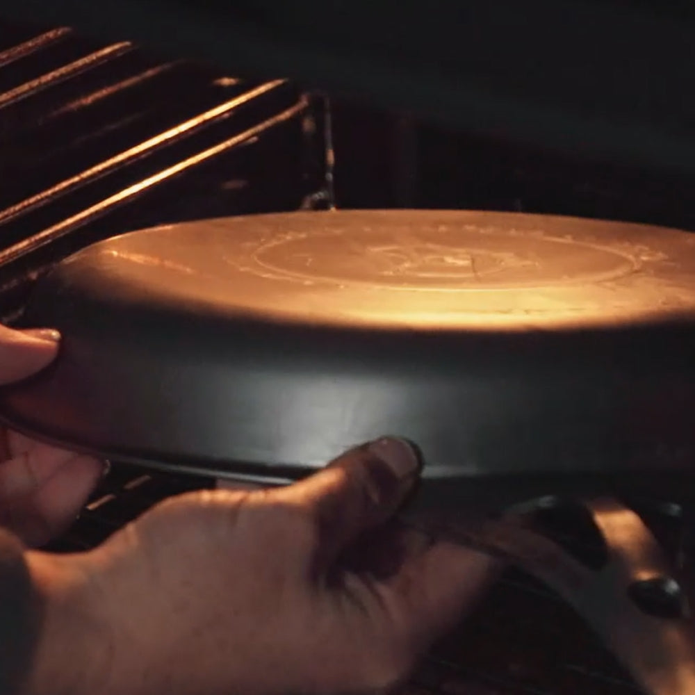 Oven seasoning an AUS-ION RAW pan