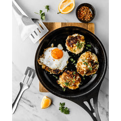 Potato and leek hashbrowns with eggs