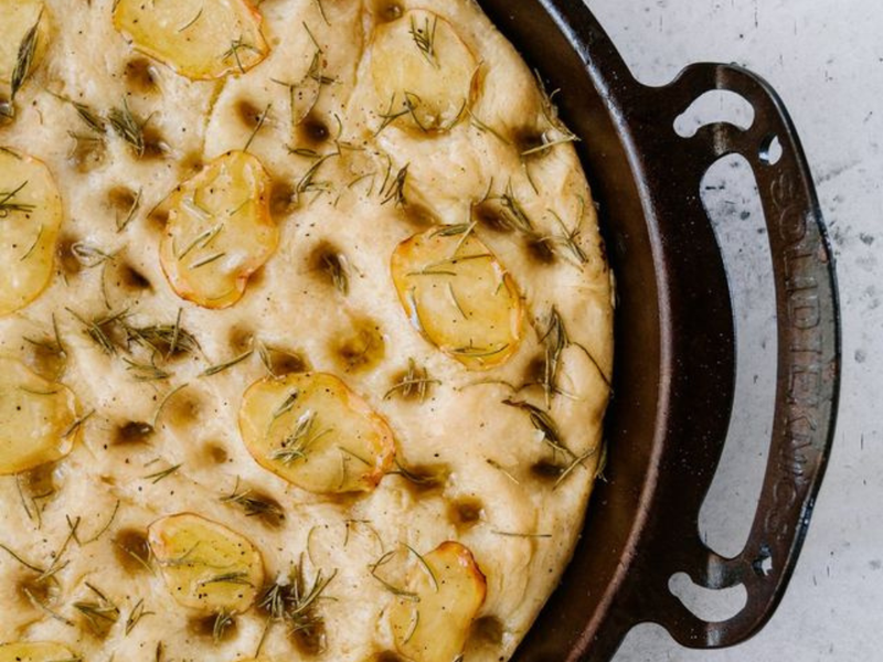Potato, Rosemary and Garlic Oil Focaccia
