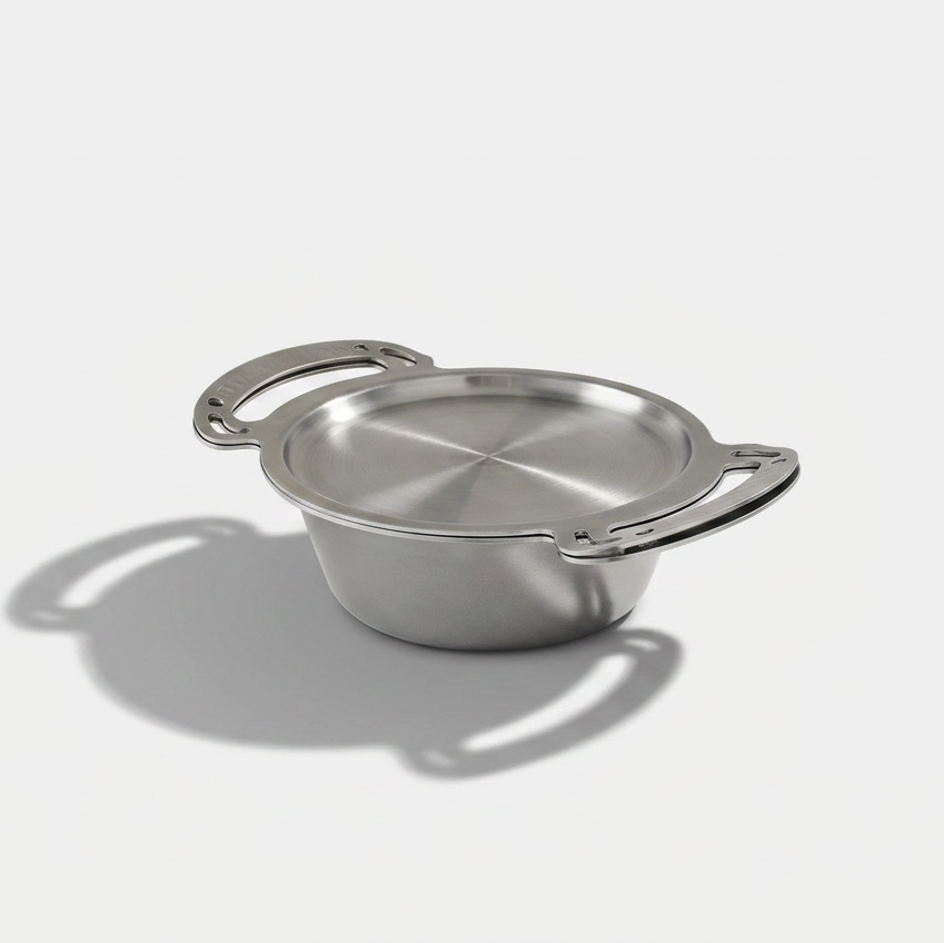 3L Stainless Steel Rondeau with lid