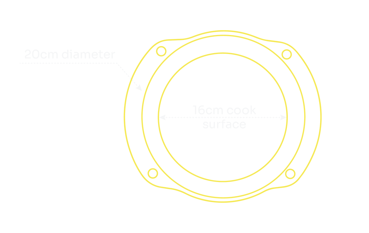 20cm Lightweight Stainless Steel Oven-to-Table Pan — specifications