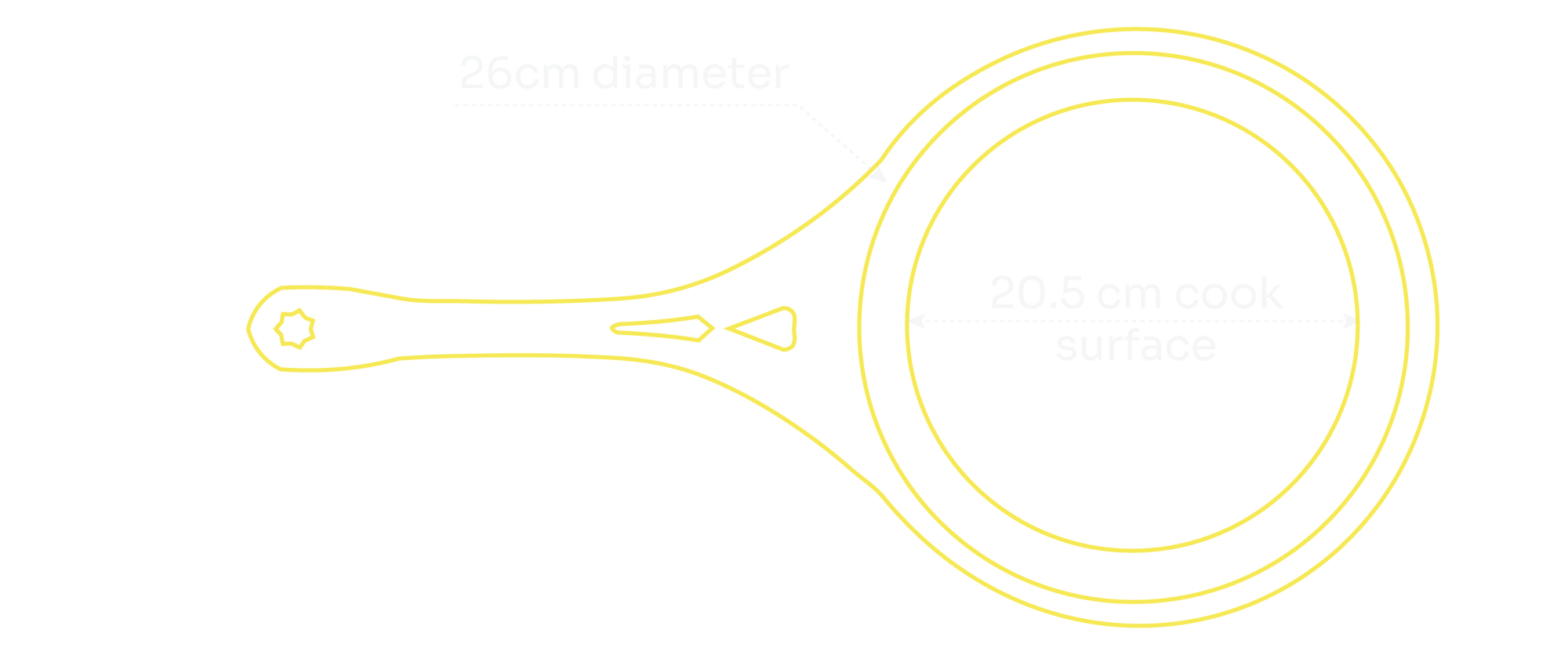 26cm Lightweight Stainless Steel Frypan — specifications