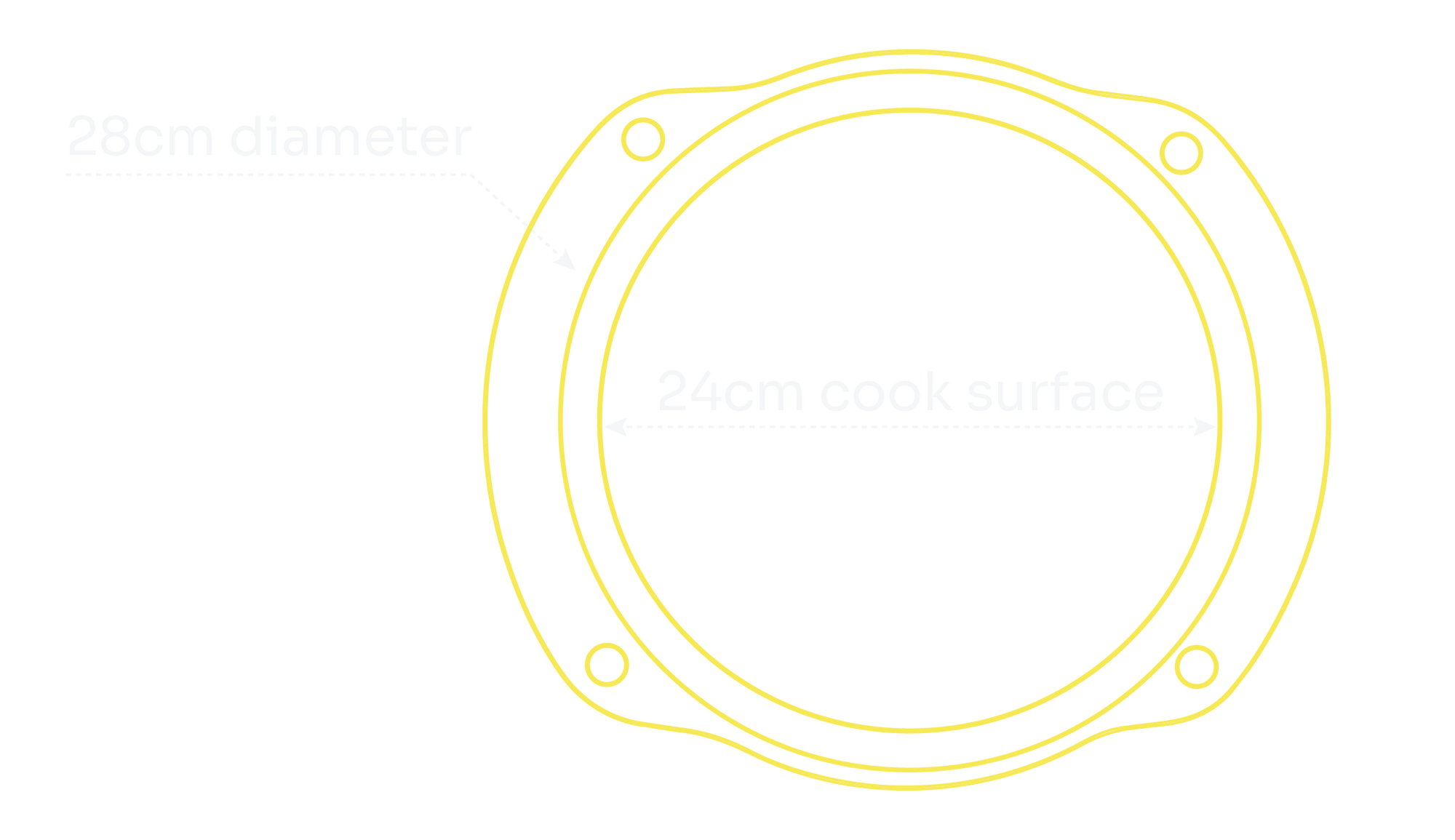 28cm Lightweight Stainless Steel Oven-to-Table Pan - nöni™ — specifications