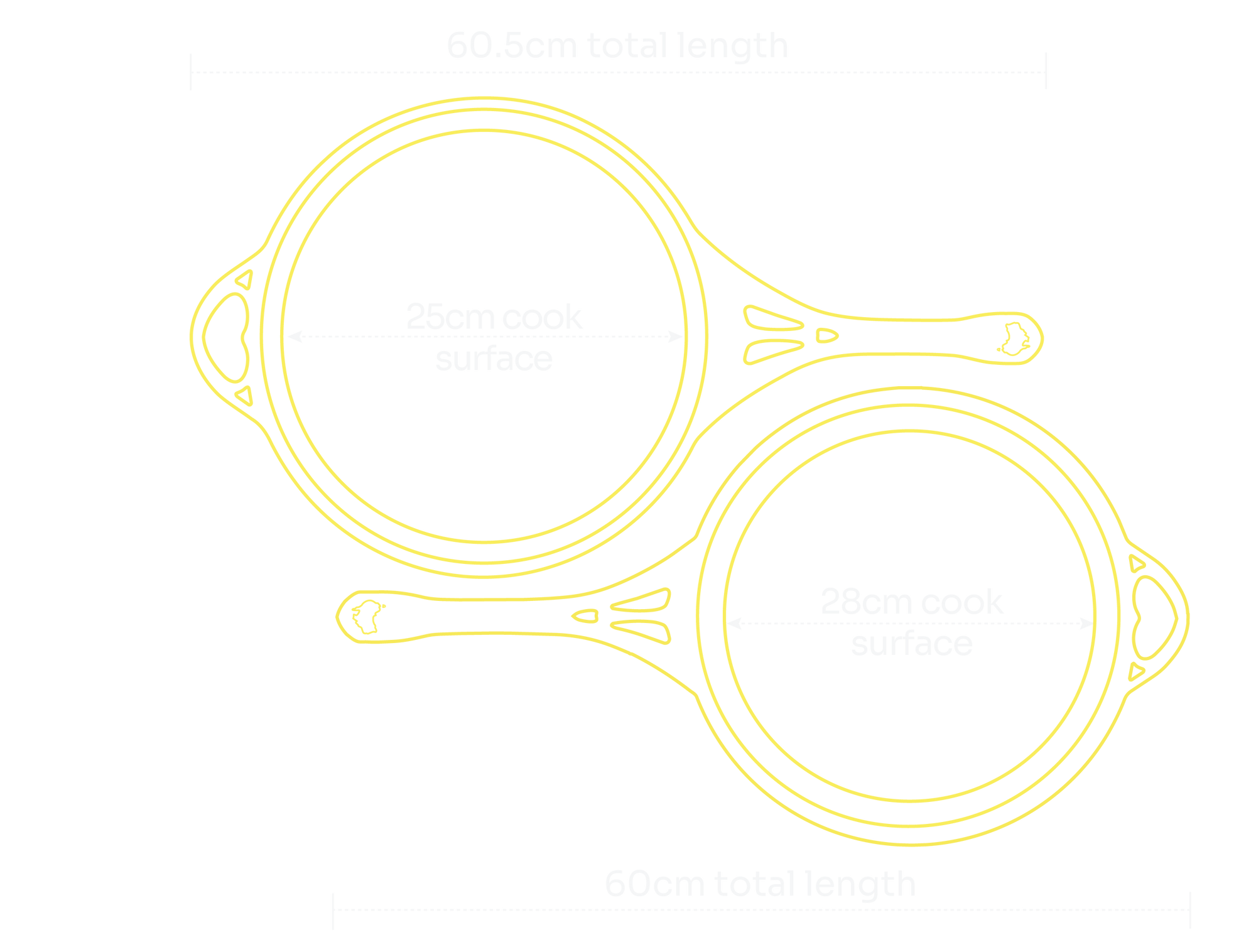 31cm Heavy Iron Frypan Set — specifications