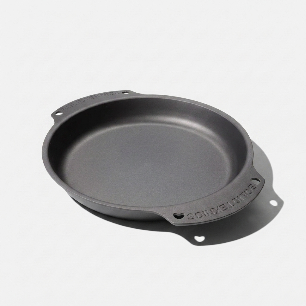 Solidteknics AUS-ION 28cm lightweight wrought iron oven-to-table pan with side tabs