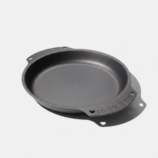 Solidteknics AUS-ION 28cm lightweight wrought iron oven-to-table pan with side tabs