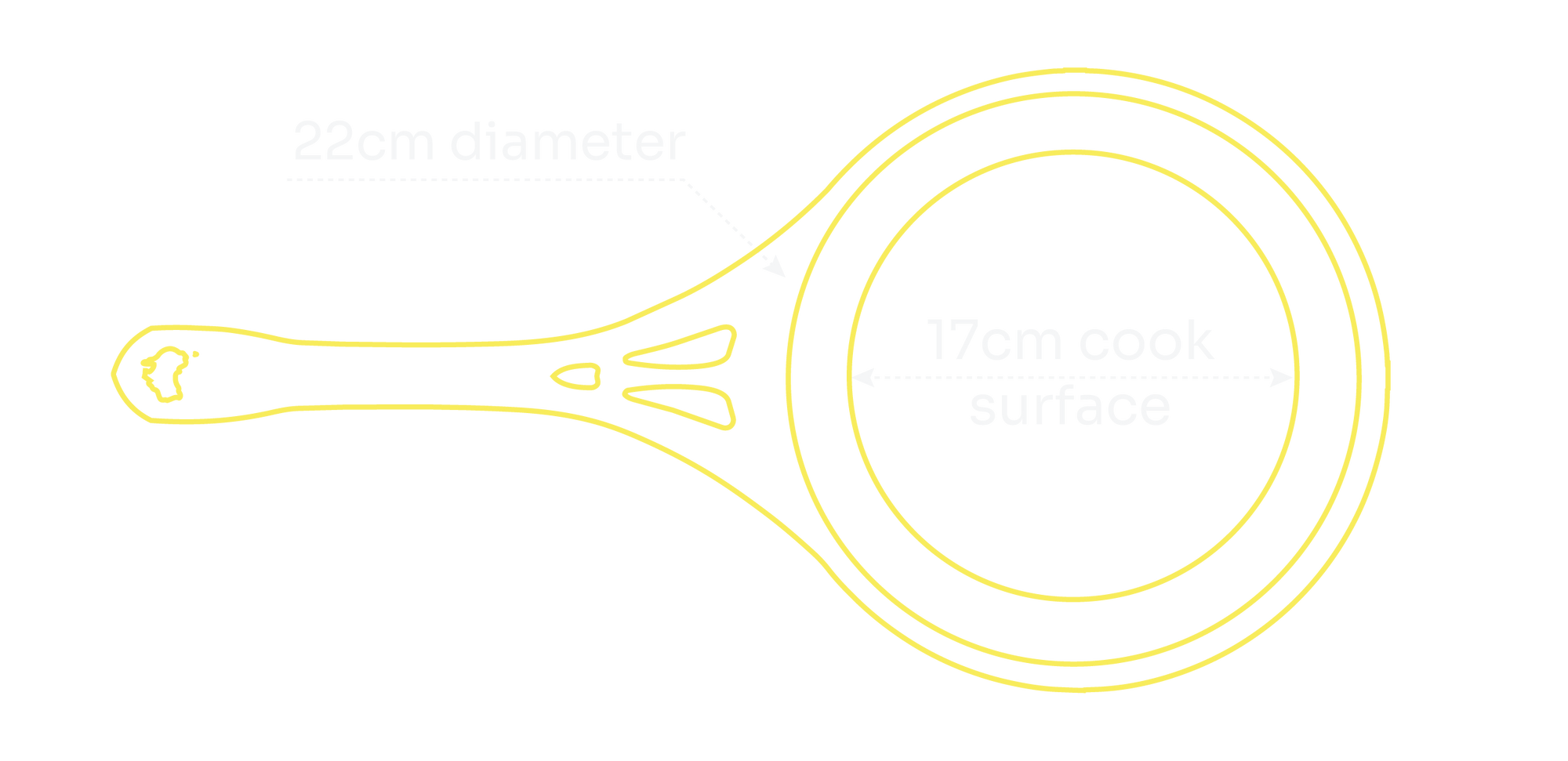 22cm Polished Iron Sauteuse — specifications