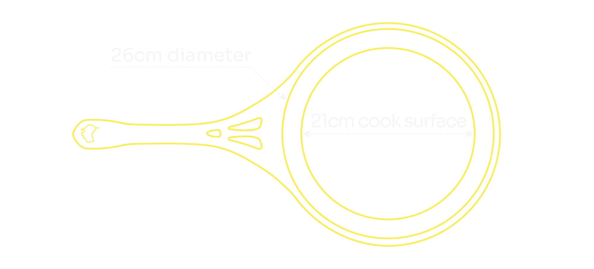 26cm Polished Iron Frypan — specifications