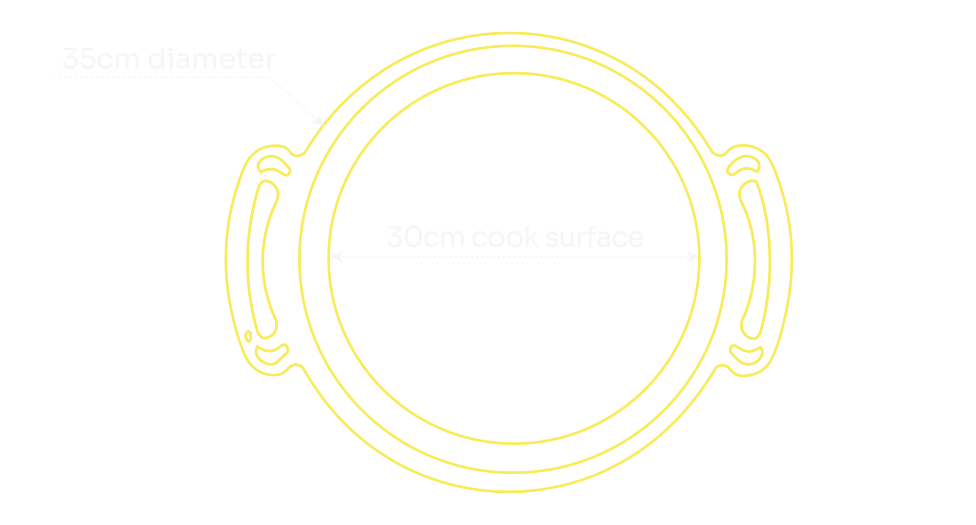 35cm Bigga Iron Frypan — specifications