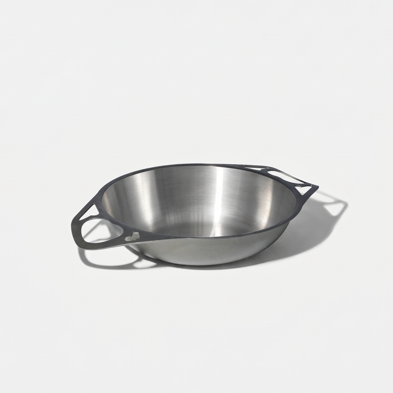 30cm Polished Iron Wok